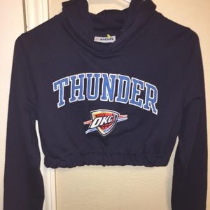 Oklahoma thunder cropped sweatshirt!